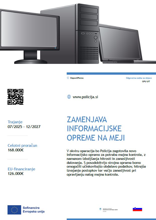 Zamenjava informacijske opreme na meji