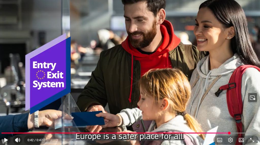 Short video announcement of introduction of the Entry/Exit System