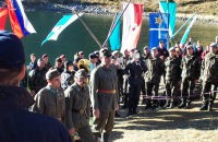 nastop kvinteta torbil Policijskega orkestra na spominski slovesnosti na Krnu, 2006