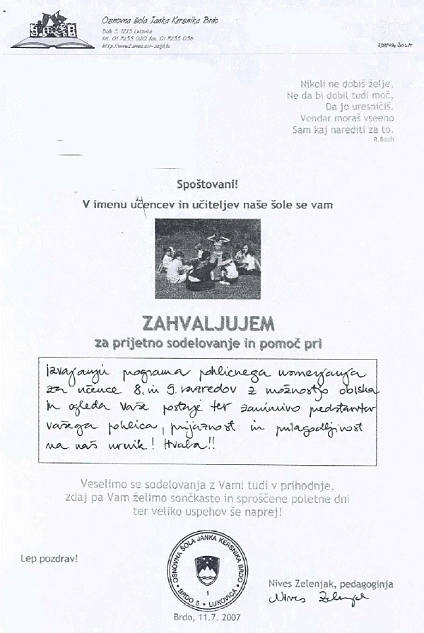 070711 OSzaPPDomzale