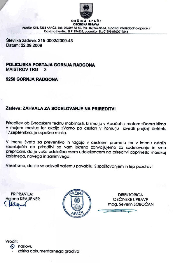 090922-ObcinaZaPolicistePPGornjaRadgona