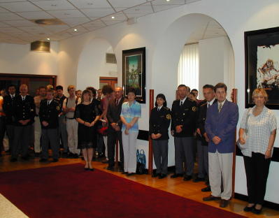 slika udeležencev slovesnosti ob dnevu policije, Ljubljana, 2003
