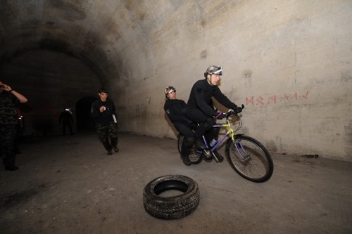 kolesarska dirka v tunelu