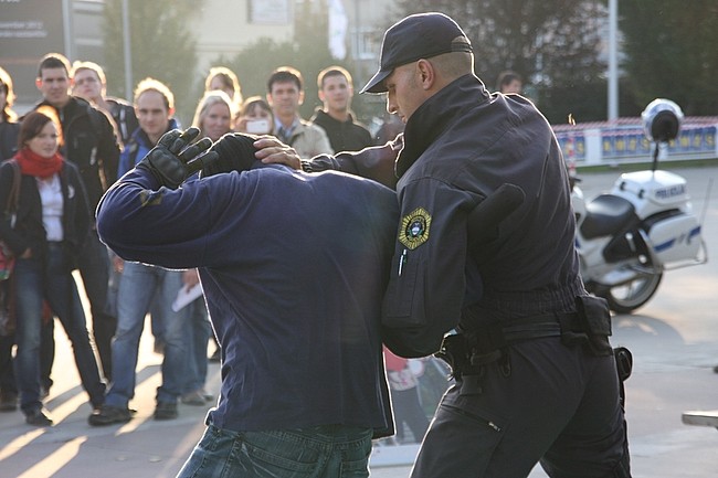 slika predstavitve izvajanja policijskih pooblastil policistov in inštruktorjev, 2012