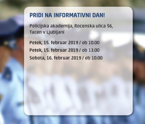 Informativni dan v Policijski akademiji vabilo