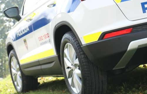 Policijsko patruljno vozilo (izrez). Slika je simbolična. 
