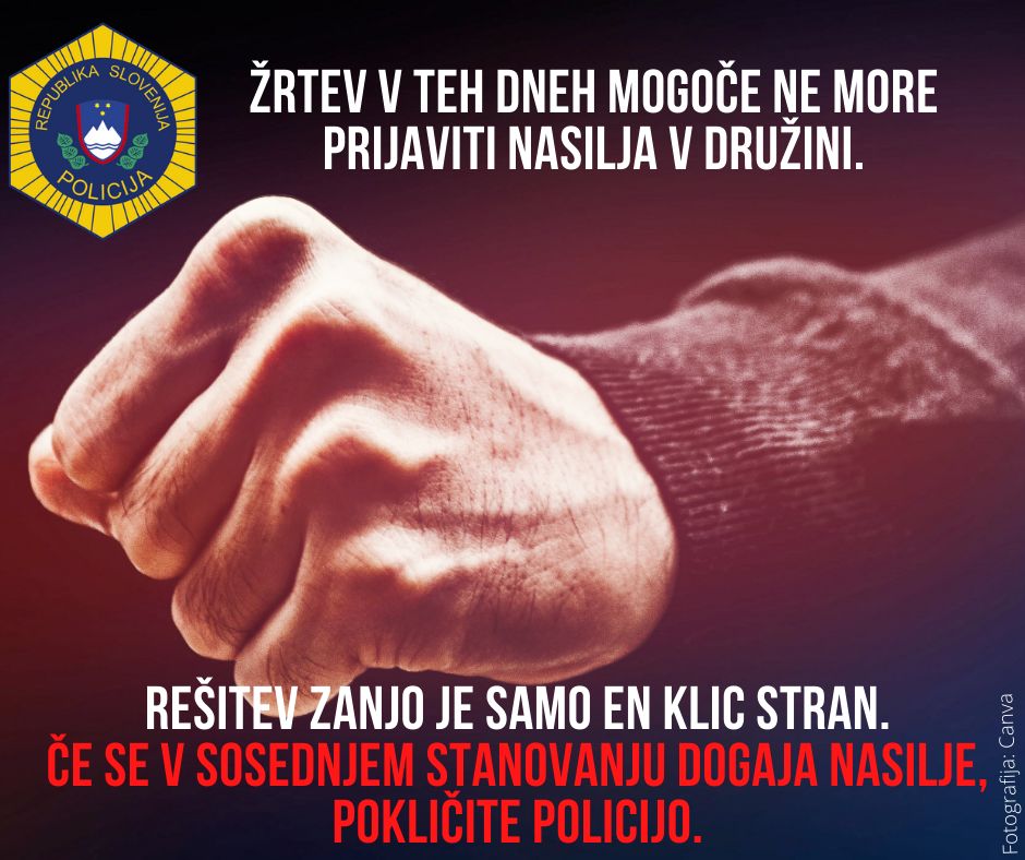 Poziv k prijavi nasilja za sosednjimi stenami