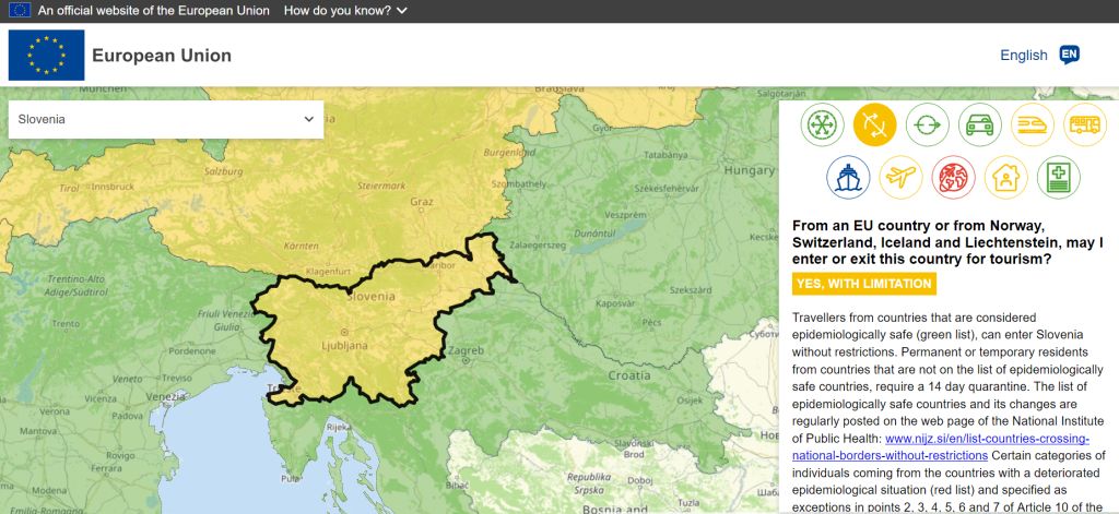 EN Portal Re open EU destination Slovenija