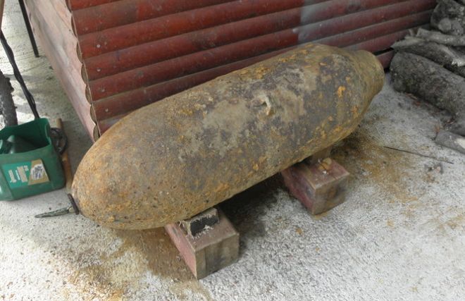 picture of an aerial bomb July 2017 in Vurberk