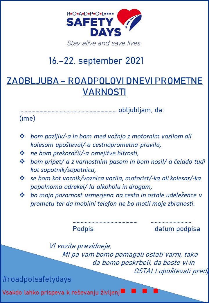 2021 Roadpol zaobljuba v slovenscini