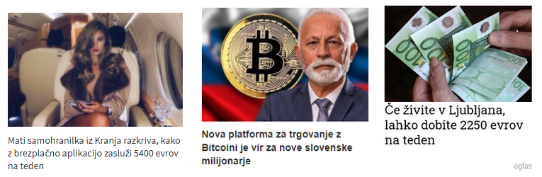 Primer laznih oglasov v spletnih medijih fotoVarni na internetu