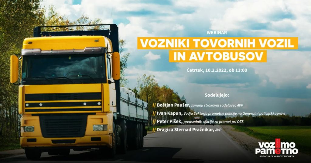 Webinar na temo varnosti tovornih vozil avtobusov