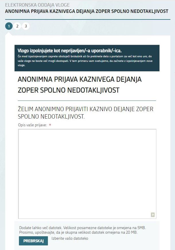 e prijava vloga