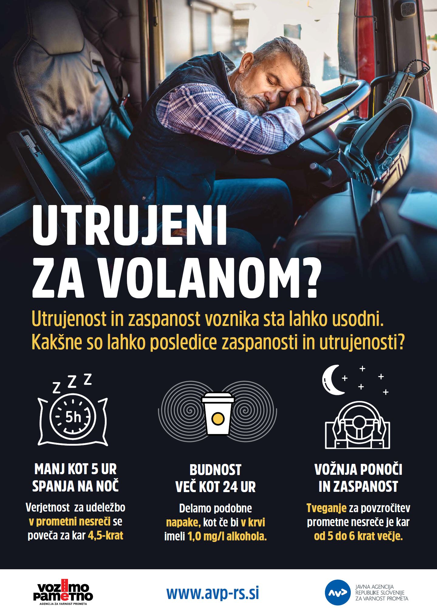 plakat utrujeni za volanom