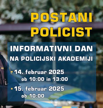 Letak z vabilom na informativni dan in datumom in uro predstavitve šolanja v Policijski akademiji