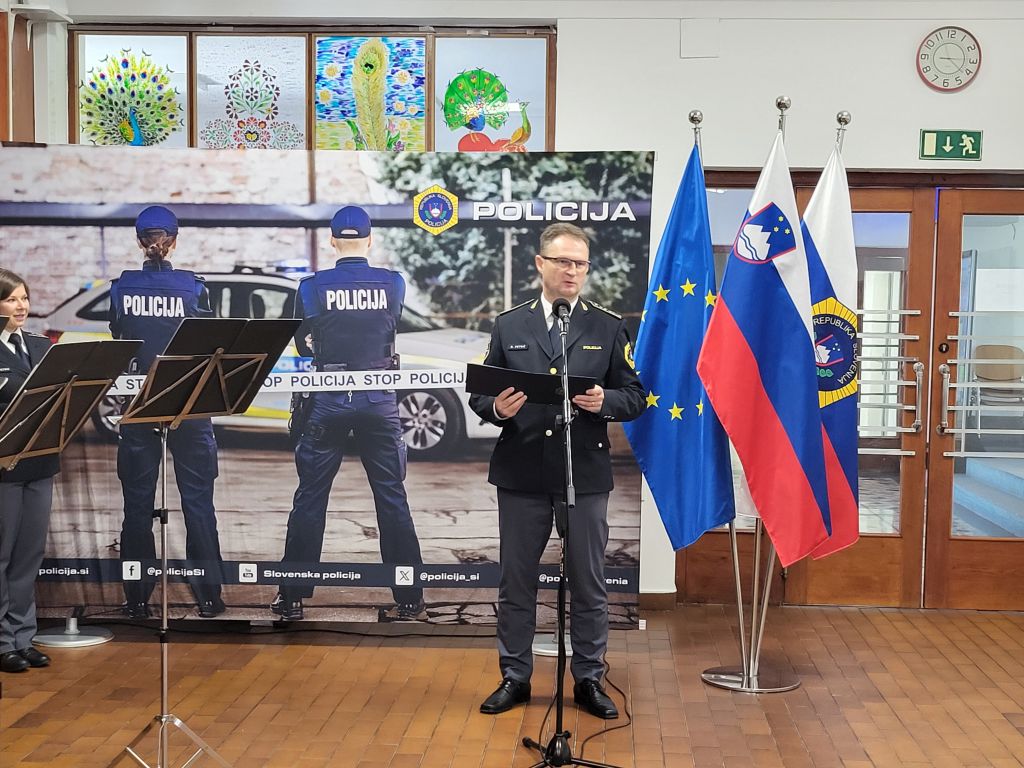 Damjan Petrič med govorom