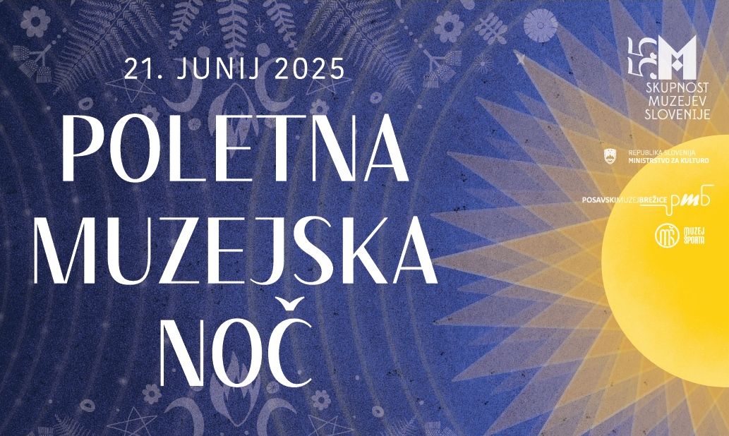 Plakat z napisom Poletna muzejska noč