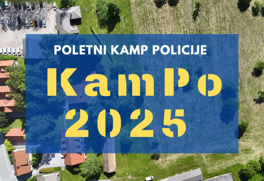 Plakat - vabilo na poletni kamp policije