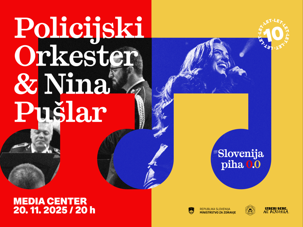 Reklama za koncert Policijskega orkestra in Nine Pušlar