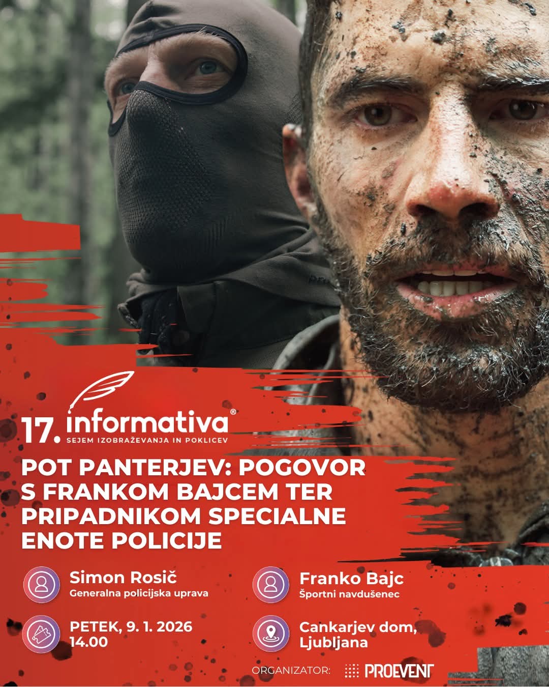 Letak - vabilo na pogovor s Frankom Bajcem