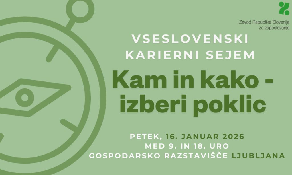 Letak za dogodek Kam in kako - izberi poklic