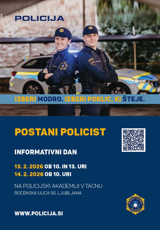 Plakat - napoved letošnjega informativnega dneva v Policijski akademiji 