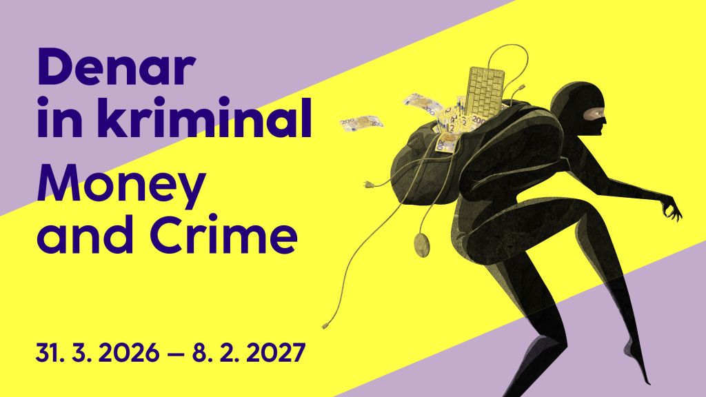 Exhibition leaflet titled Money and Crime