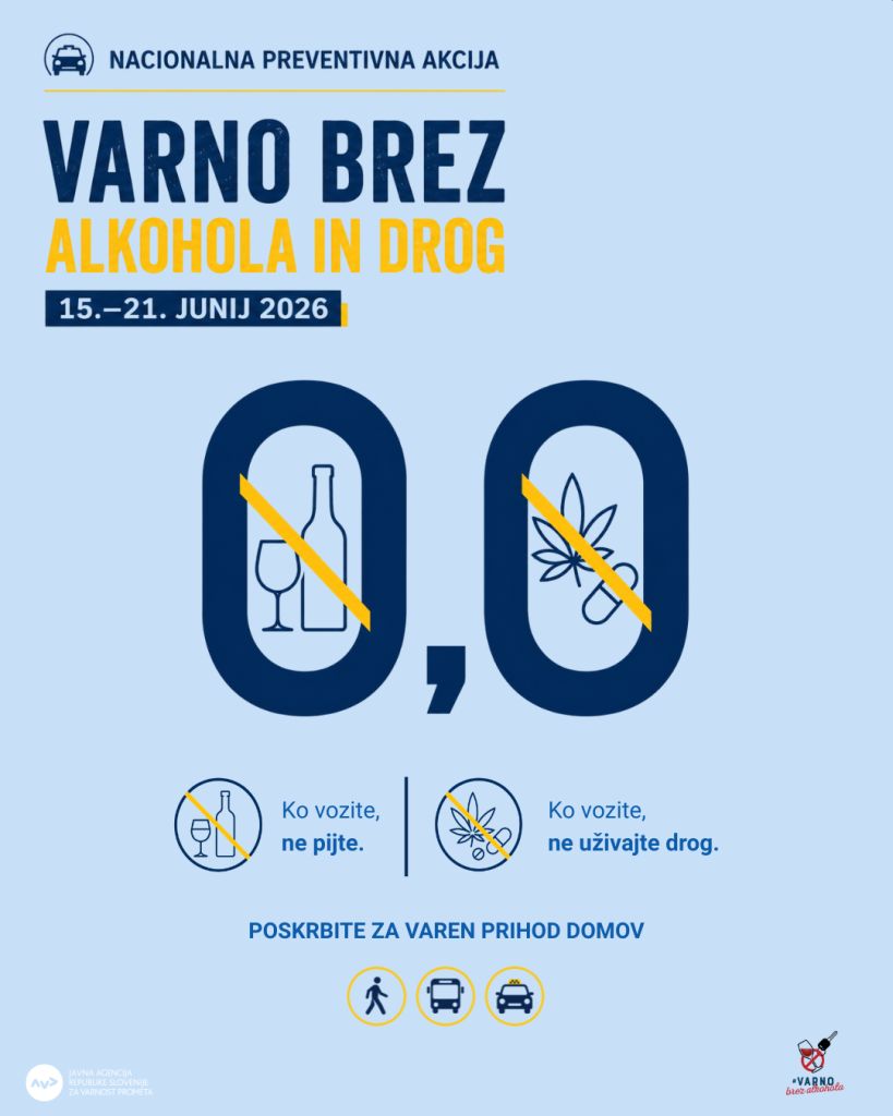 Plakat AVP Varno brez alkohola