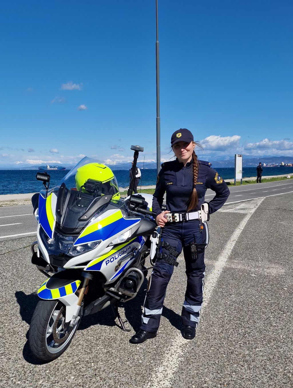 Traffic police officer and her motorcycle Silvija Peroša