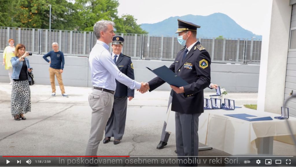PU Kranj Praznovanje dneva policije 2021 video