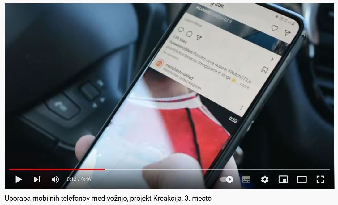 uporaba telefona med voznjo