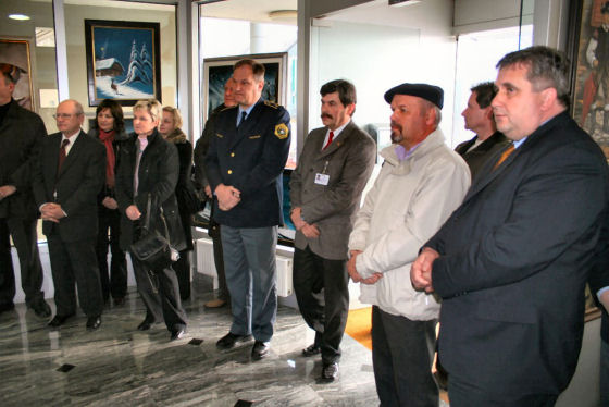 slika udeležencev slovesnosti ob otvoritvi razstave, Novo mesto, 2008