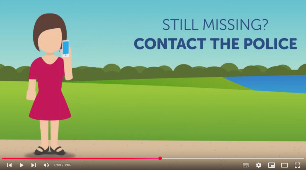 picture of a cutout from the animated video What to do when your child is missing
