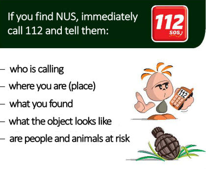 leaflet of advice if you find unexploded ordnance