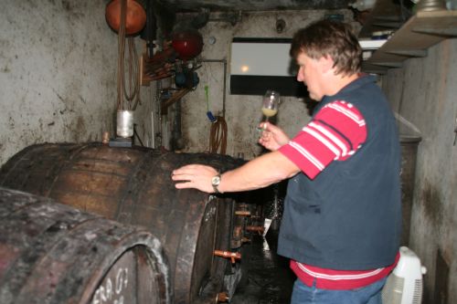 picture of wine tasting at the barrel