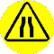 warning sign - narrowing of the track