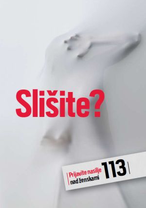 Naslovnica brošure - Slišite? Prijavite nasilje nad ženskami 113