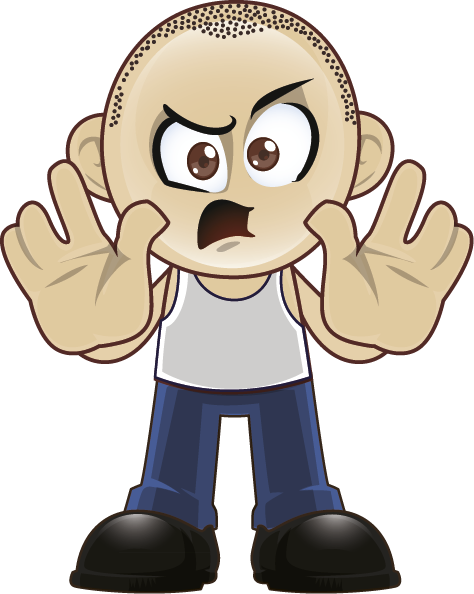 drawing of an aggressive minor
