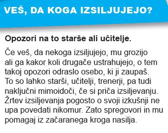 izrez iz zgibanke z napisom -  Ali si priča izsiljevanju?