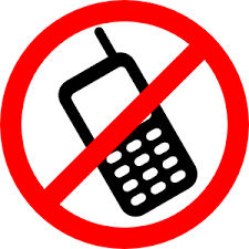 drawing of a crossed-out mobile phone