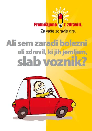 slika naslovnice zloženke Zdravila in promet