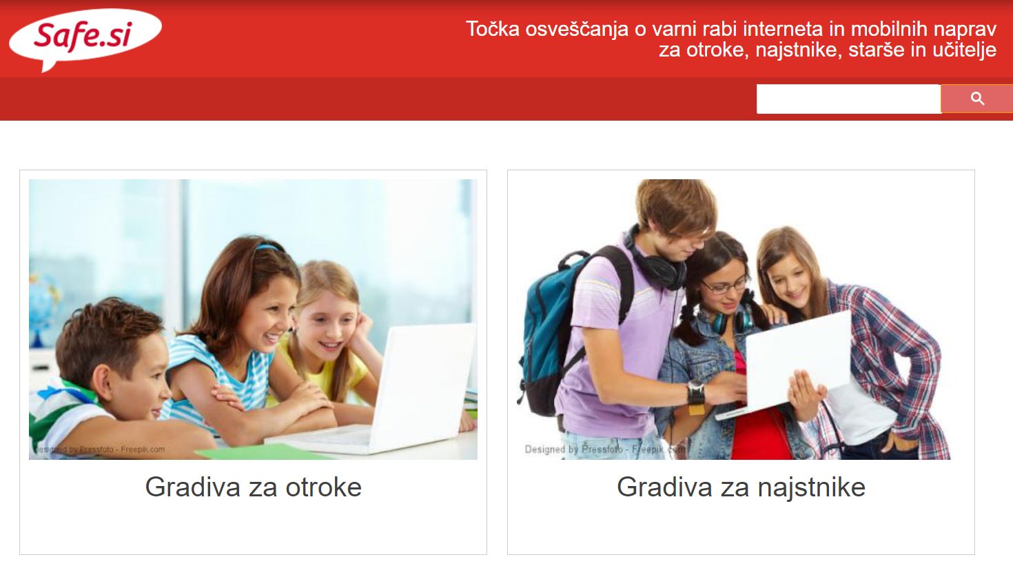 slika Safe.si gradiva za otroke najstnike