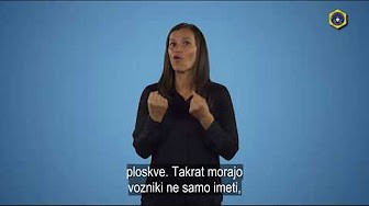 slika posnetka videa v znakovnem jeziku - Nasveti za varno zimsko vožnjo