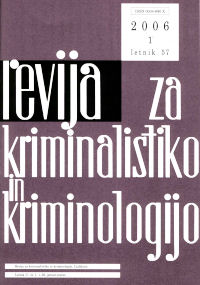 Cover page of Journal of Criminal Investigation and Criminology, No. 1, Year 2006