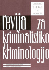 Cover page of Journal of Criminal Investigation and Criminology, No. 4, Year 2009