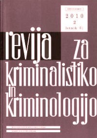 Cover page of Journal of Criminal Investigation and Criminology, No. 2, Year 2010