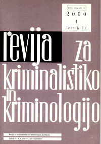 Cover picture of Journal of Criminal Investigation and Criminology, Year 2000, No. 4