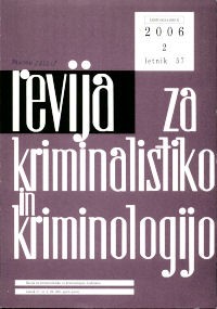 slika naslovnice Revije za kriminalisitiko in kriminologijo, leto 2006, številka 2