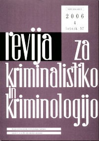 slika naslovnice Revije za kriminalisitiko in kriminologijo, leto 2006, številka 4