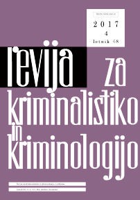 Naslovnica Revije za kriminalistiko in kriminologijo, št. 4, leto 2017